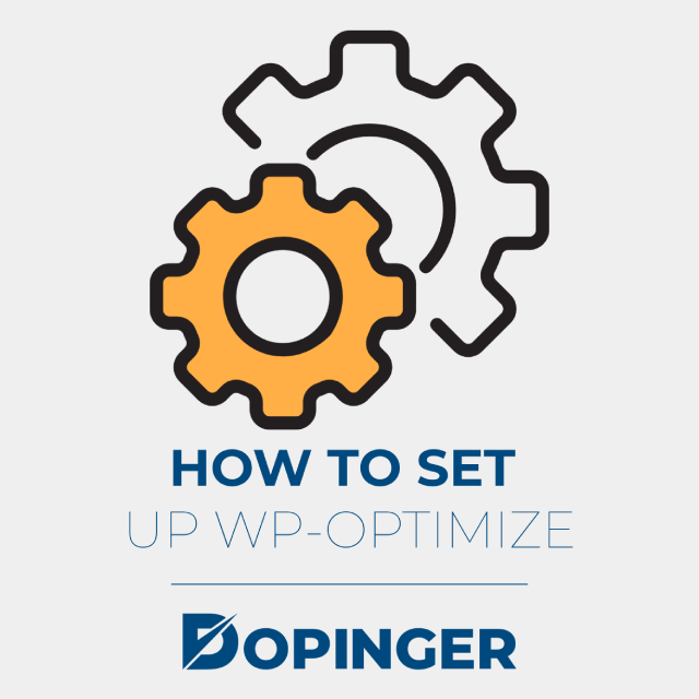 how to set up wp-optimize