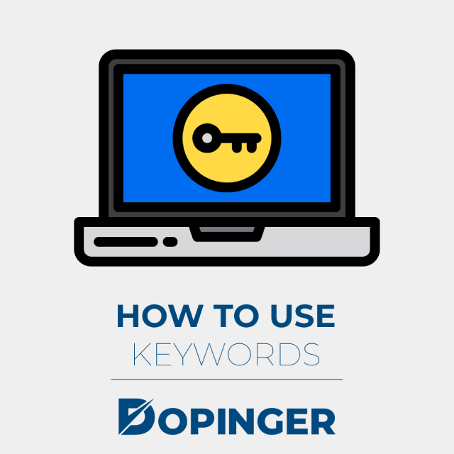 how to use keywords