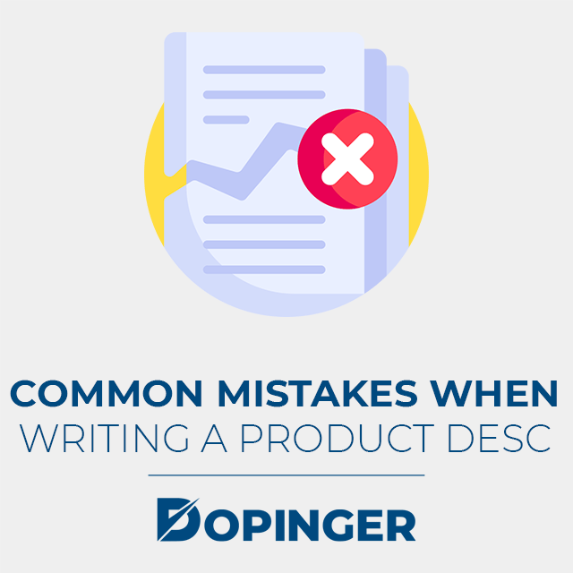 common mistakes when writing a product desc