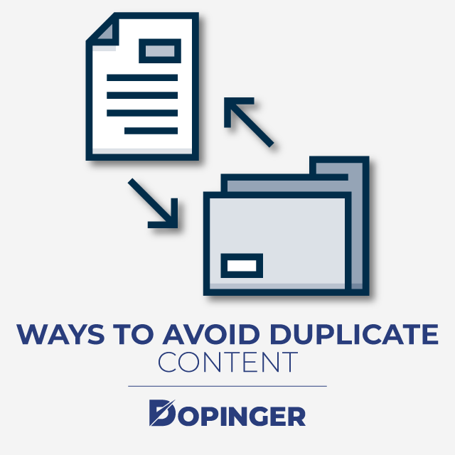 Ways to Avoid Duplicate Content