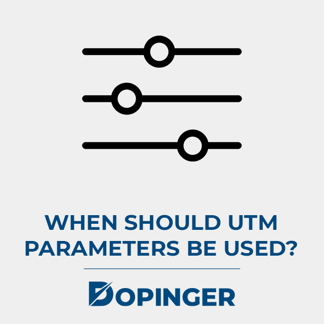 when should utm parameters be used