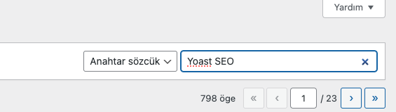 yoast seo eklentisini arayın