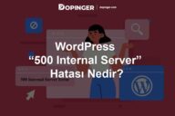 WordPress “500 Internal Server” Hatası Nedir?