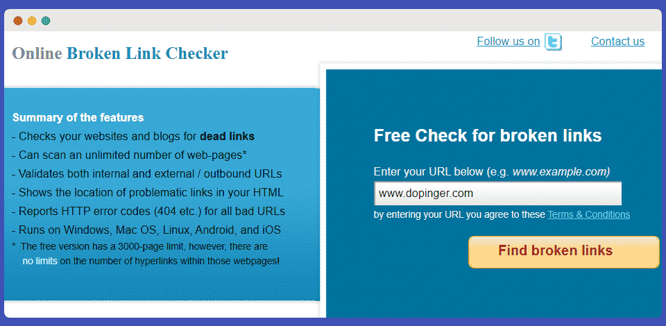 Broken link checker