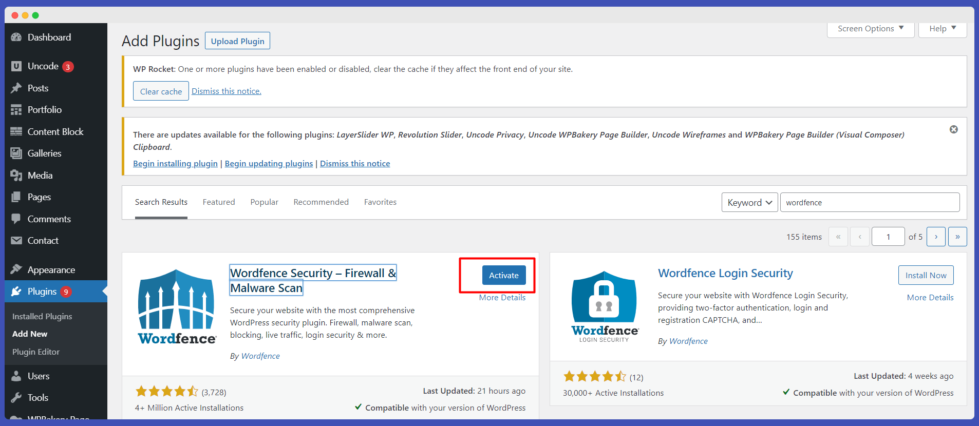 wordfence security kurulumu