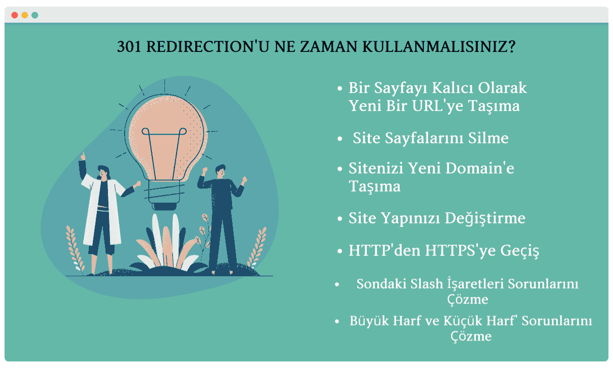 301 Redirection'u ne zaman kullanmalısınız?