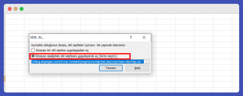 excel ile xml dosyası nasıl açılır