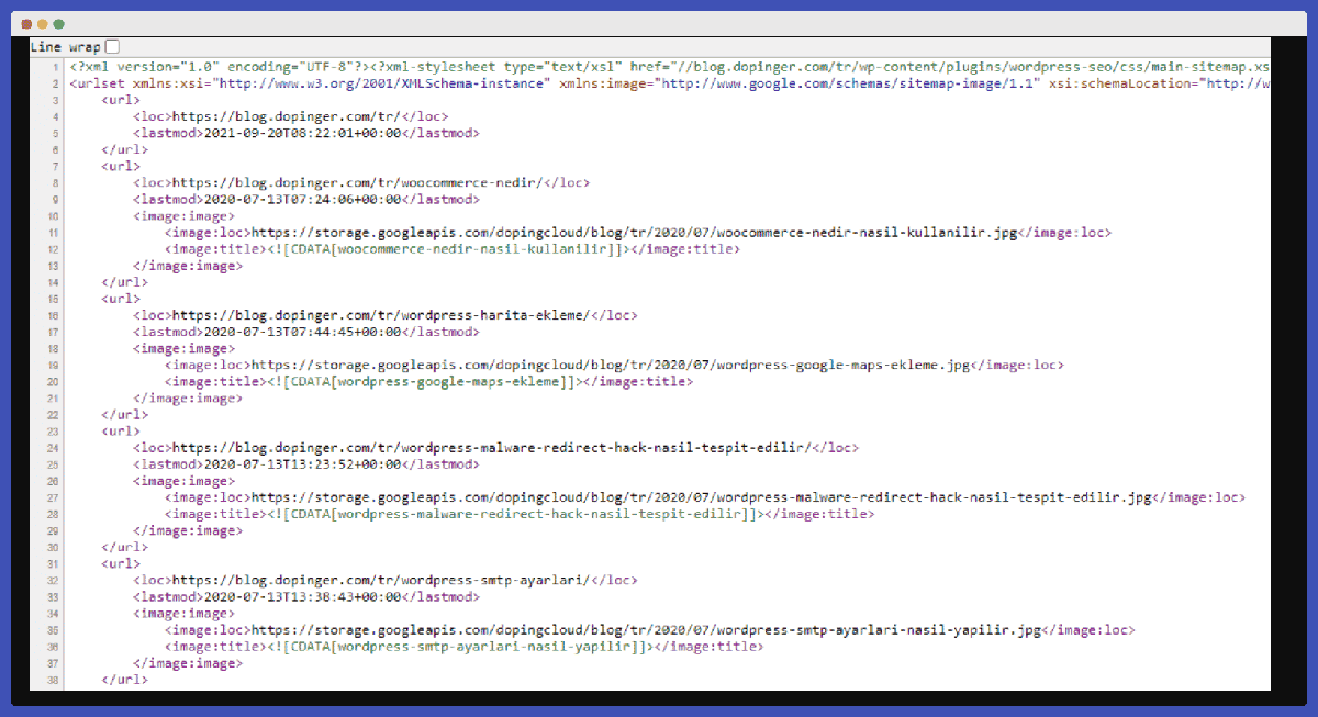 xml formatı nasıl olmalıdır