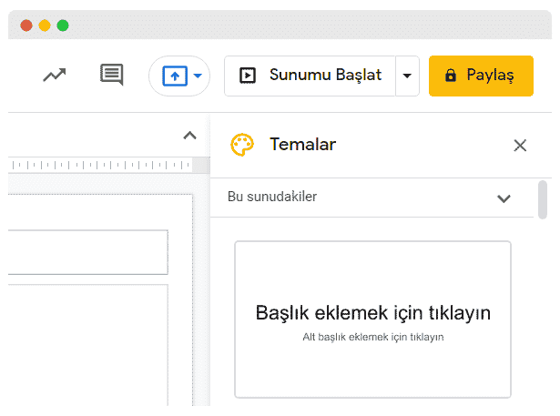 Google slides temalar