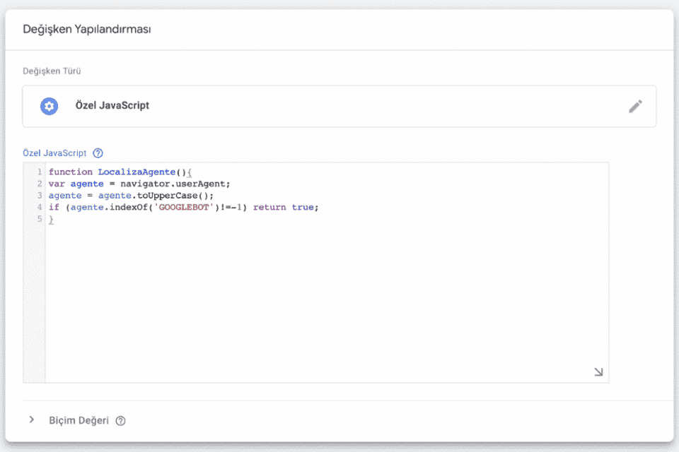 özel javascript kodu