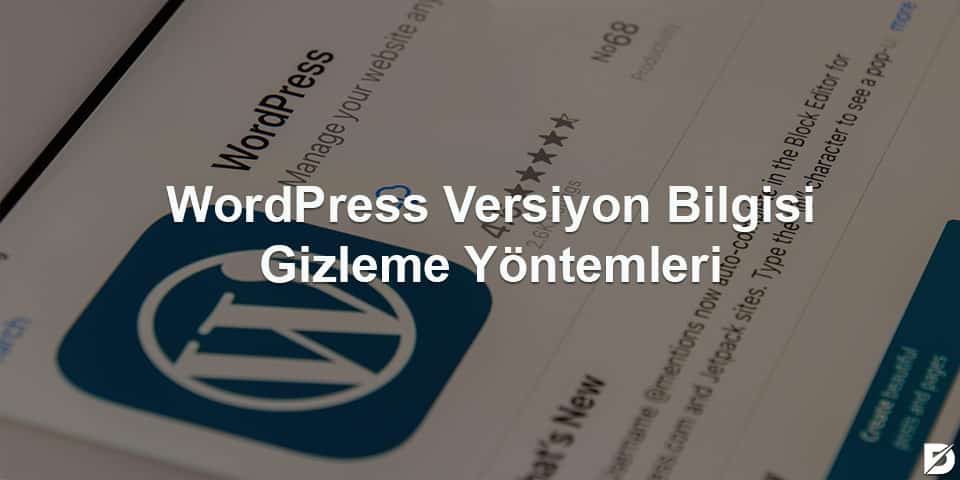 wordpress versiyon bilgisi gizleme yöntemleri