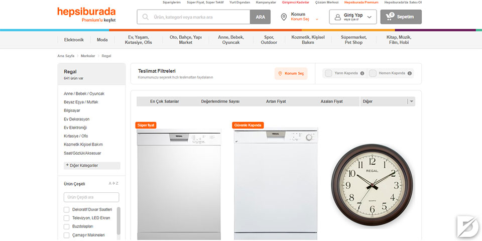 hepsiburada ürün çeşitliliği