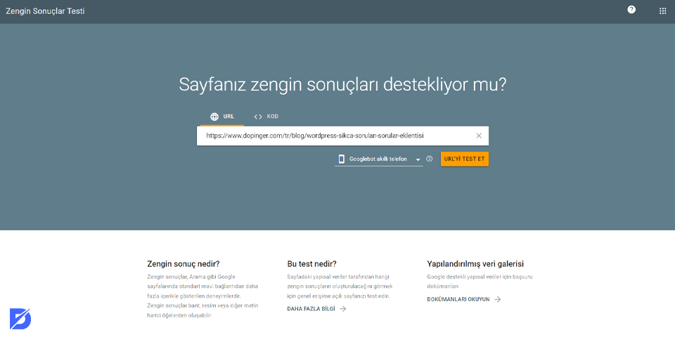 zengin sonuçlar testi