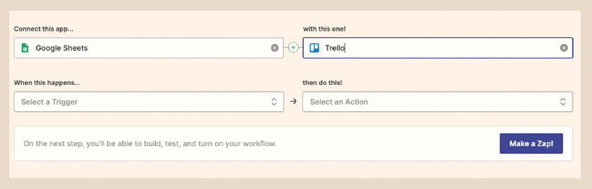 zapier google sheets trello