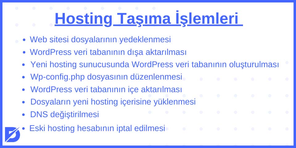 Hosting Taşıma İşlemleri