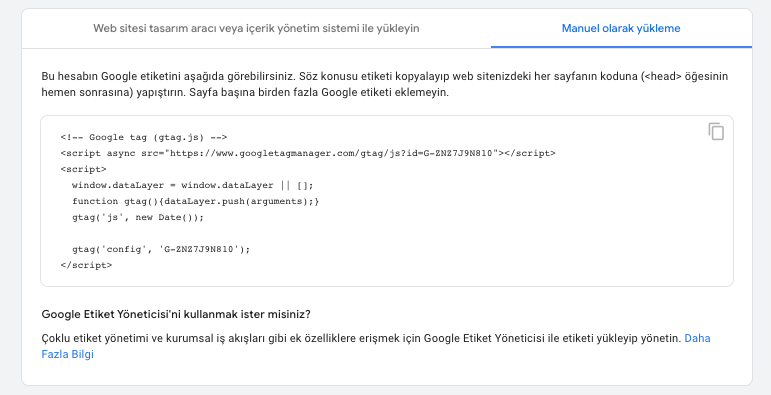 google analytics kodları