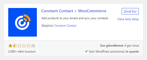 constant contact for woocommerce