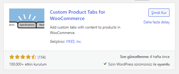 custom product tabs for woocommerce