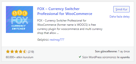 fox woocommerce eklentisi