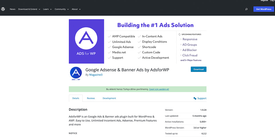 Google Adsense for WP 