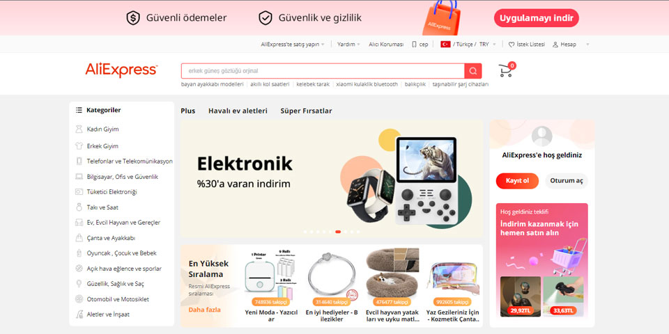 aliexpress çok satanlar