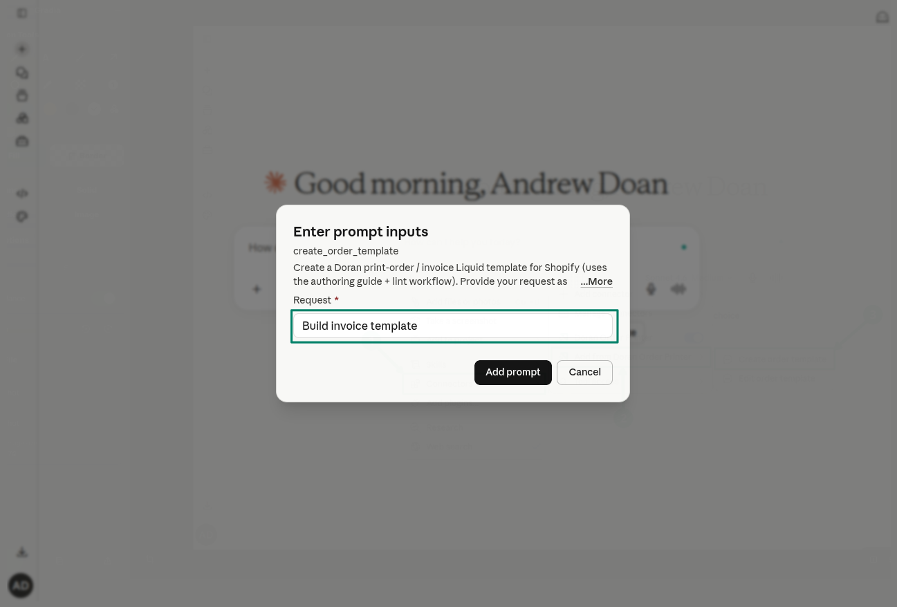 Enter your request