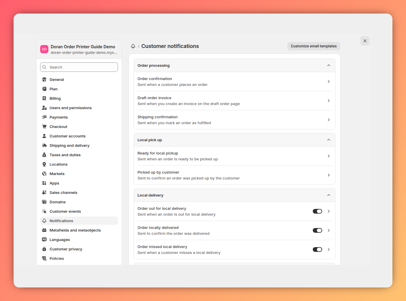 New draft order invoice