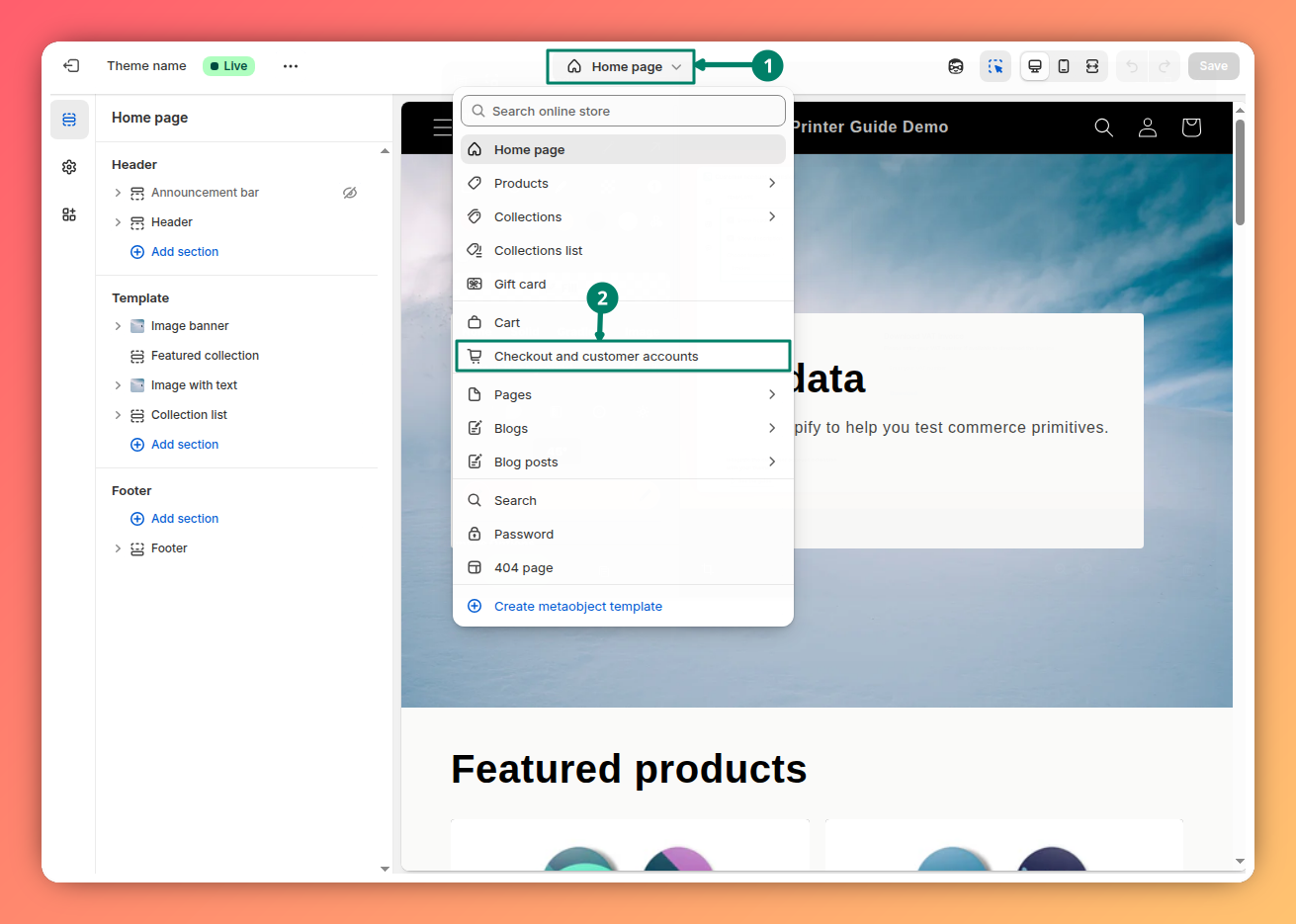 Checkout and customer accounts