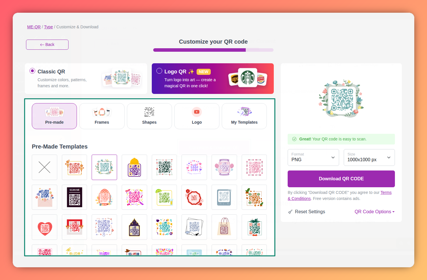 Customize QR Code design
