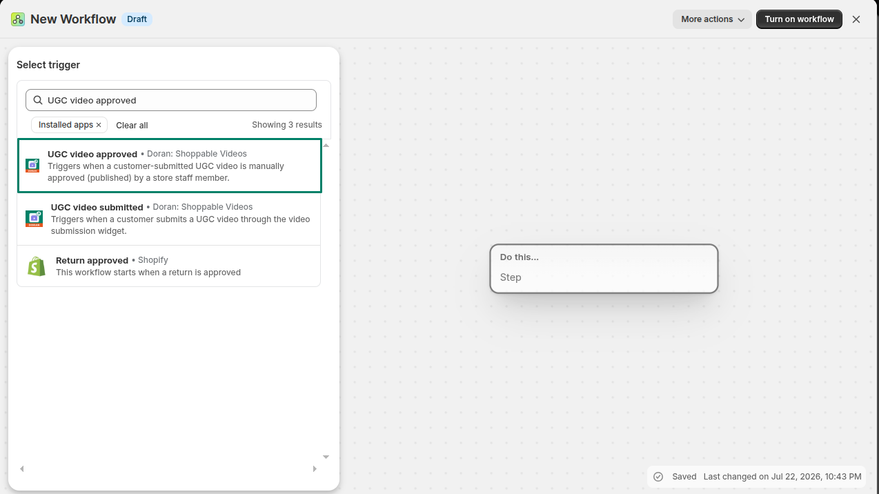 Search for UGC video approved
