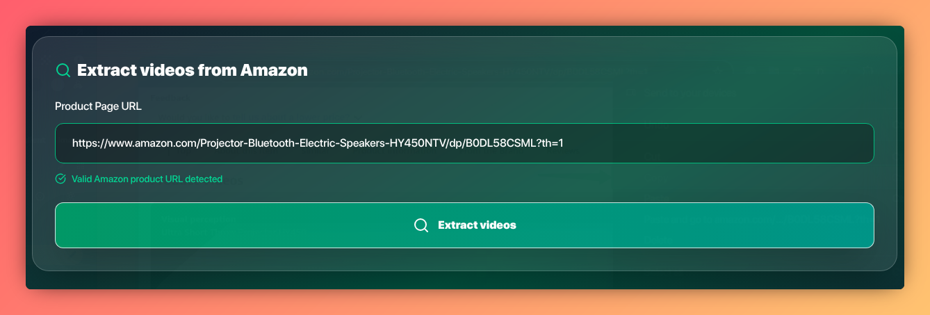 Paste Amazon product URL