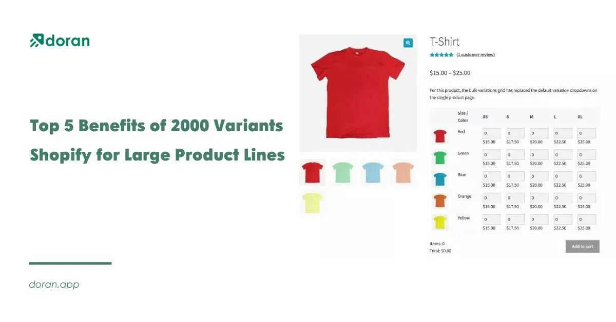 Top 5 Benefits of 2000 Variants Shopify for Large Product Lines