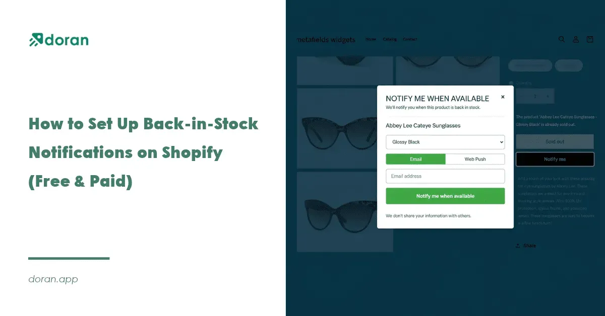 How to Set Up Back-in-Stock Notifications on Shopify (Free & Paid)