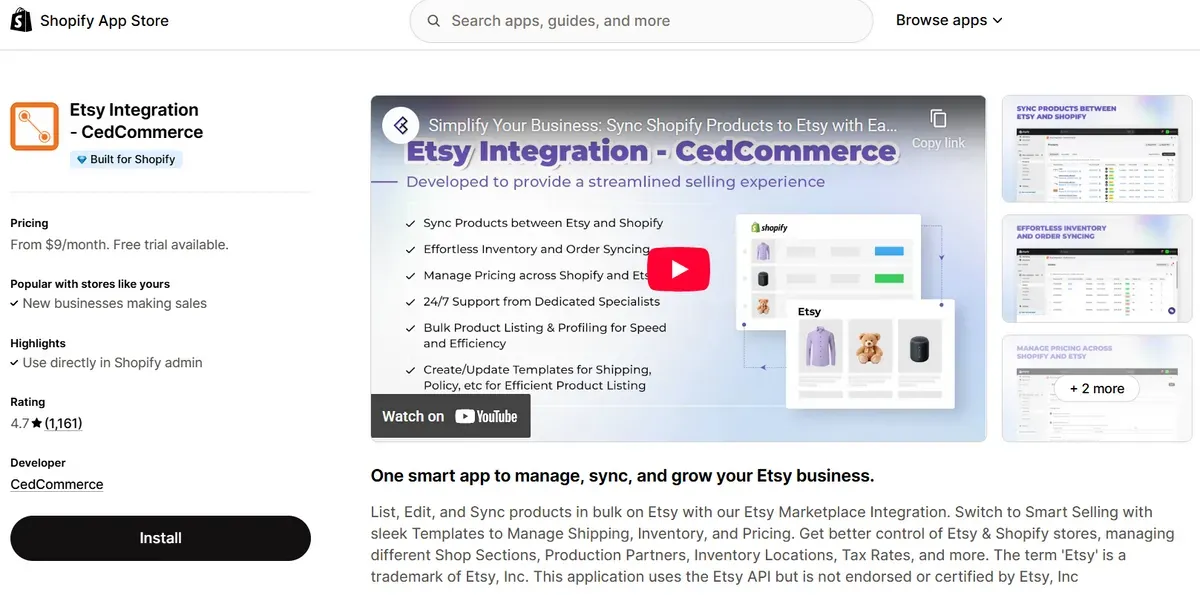 Etsy Integration ‑ CedCommerce