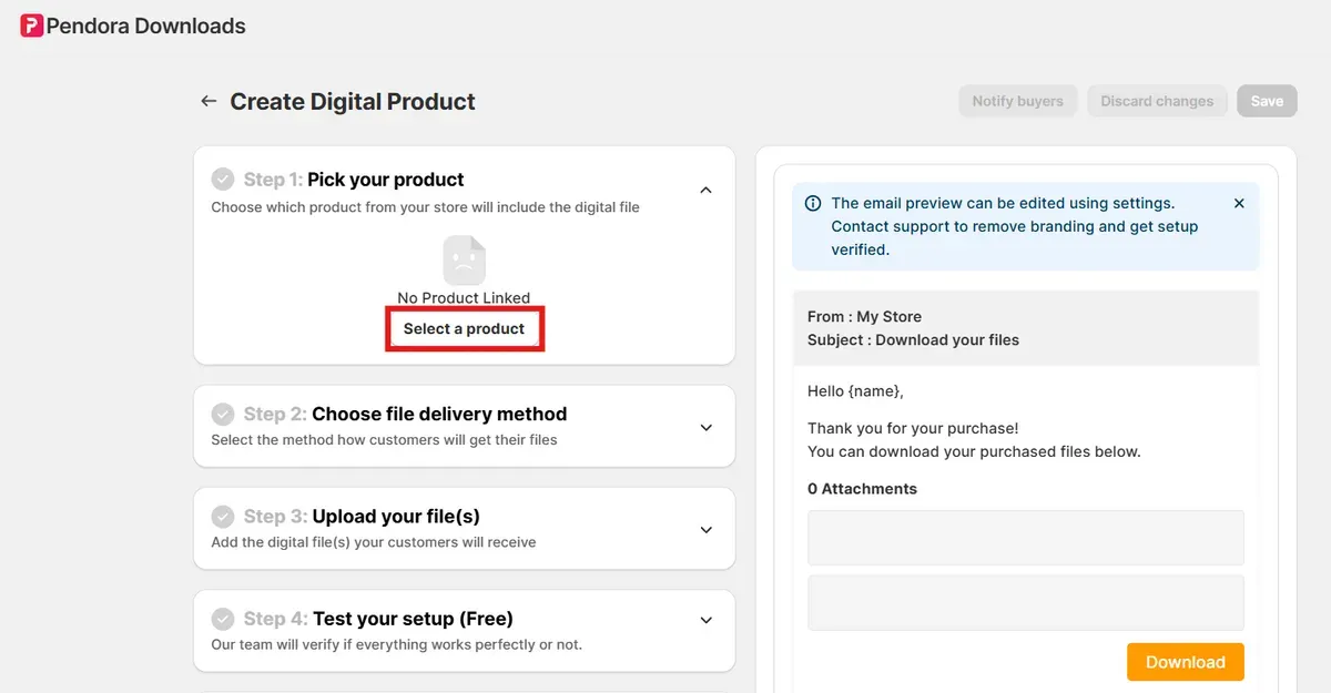 Click Select a product.