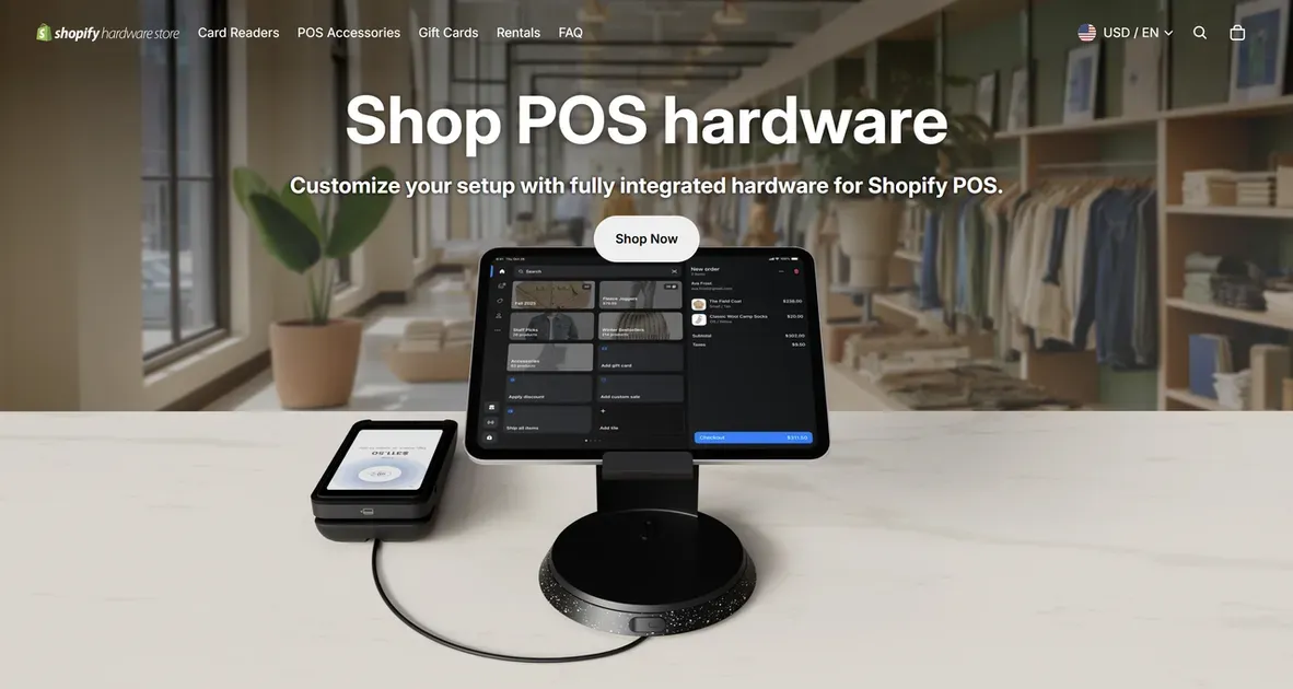 Integrated Shopify POS hardware is one of the Shopify POS charges.