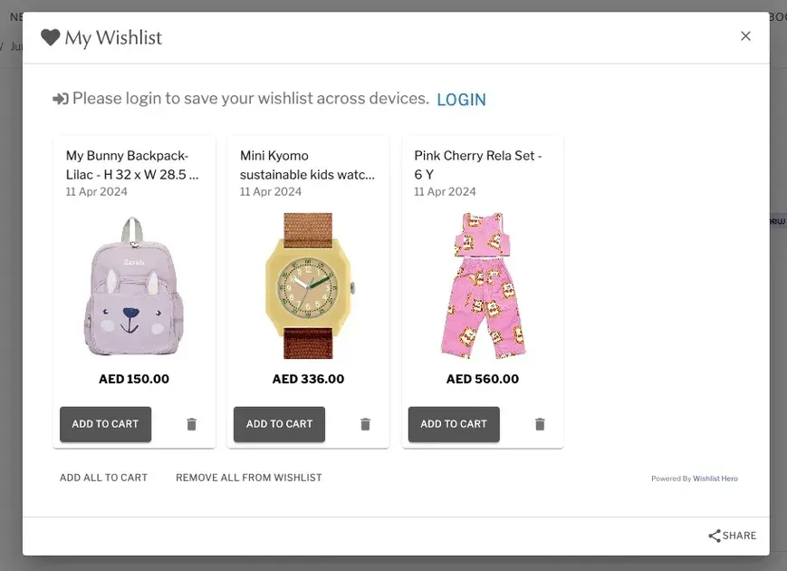 Features to look for in a wishlist Shopify app