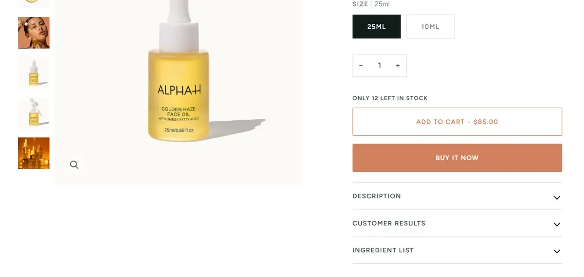 Product pages