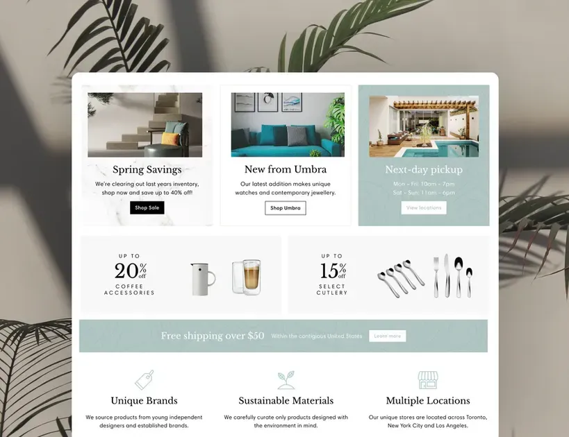 Advanced Merchandising Features