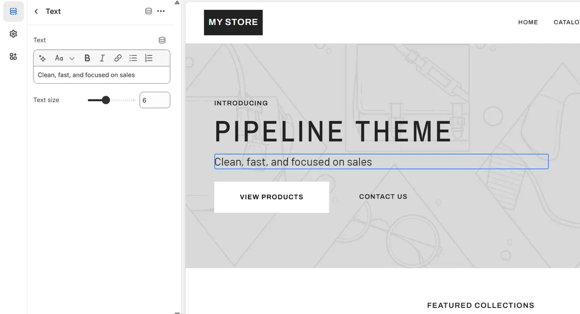 Customize image and text