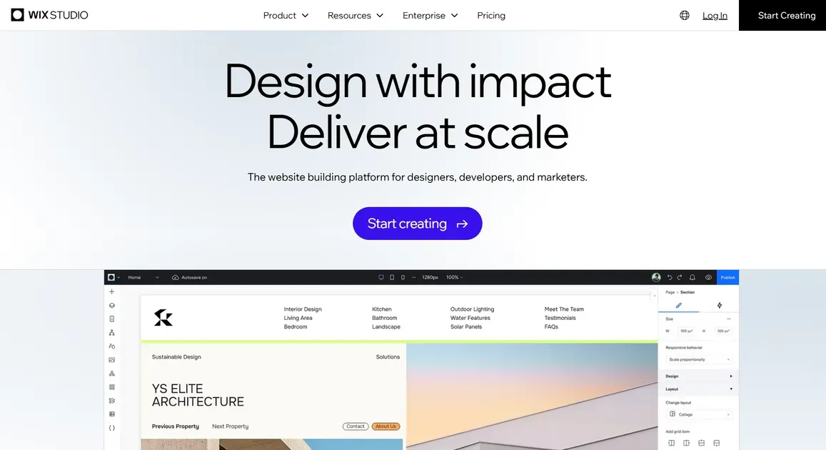 Design your shop easily with Wix studio