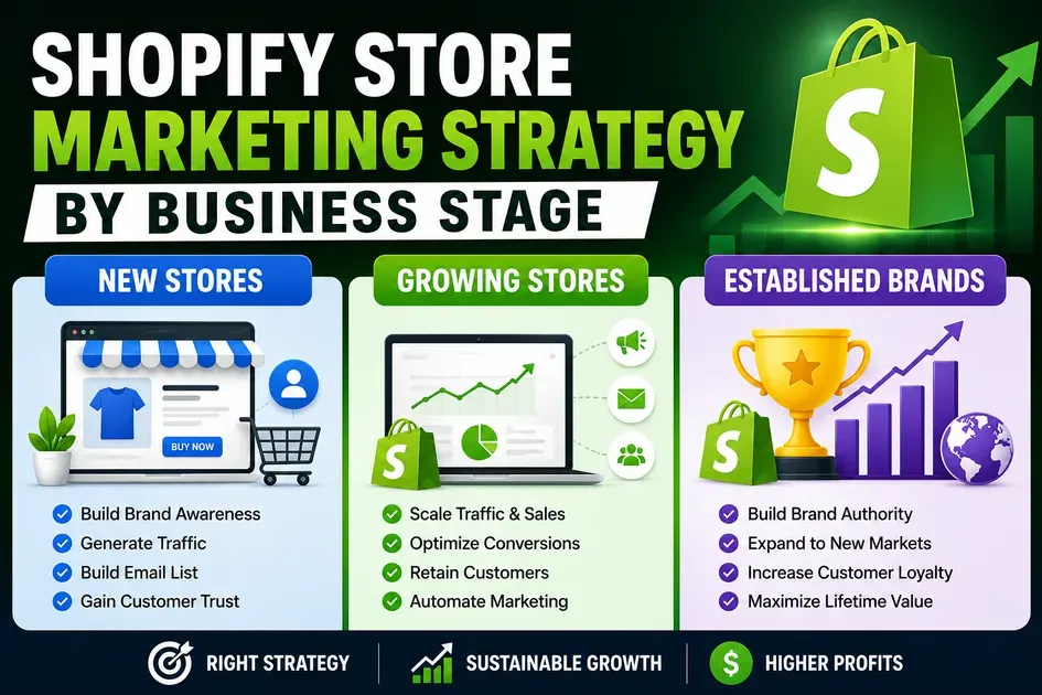 Choose the right Shopify marketing strategies based on the business stage