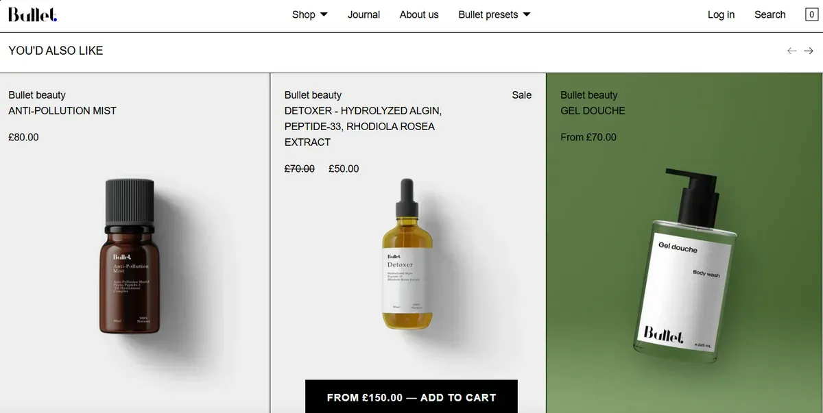 Recommended Products feature