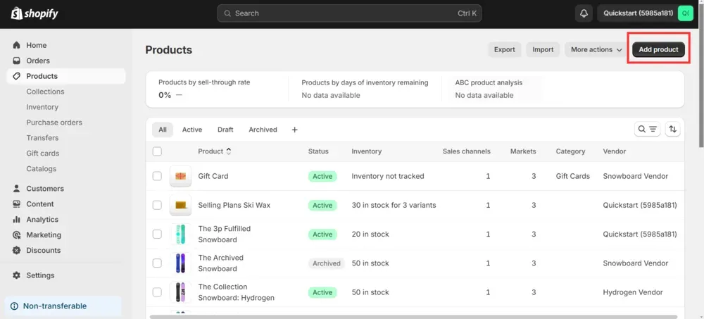 Click Add product