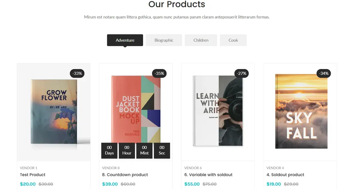 Clean and minimal layout 