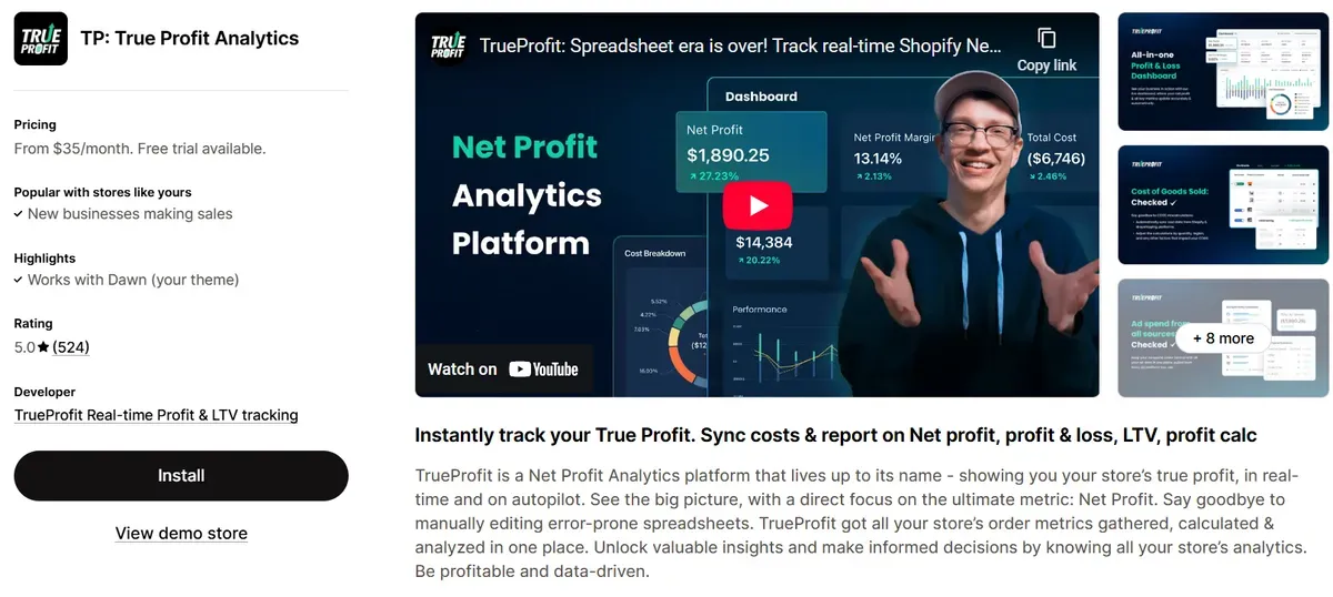TP: TrueProfit: Profit Analytics