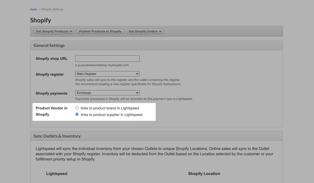 Adjust the Product Vendor field