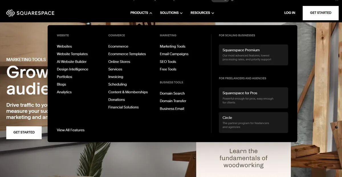 A lot of marketing tools on Squarespace for sellers to use