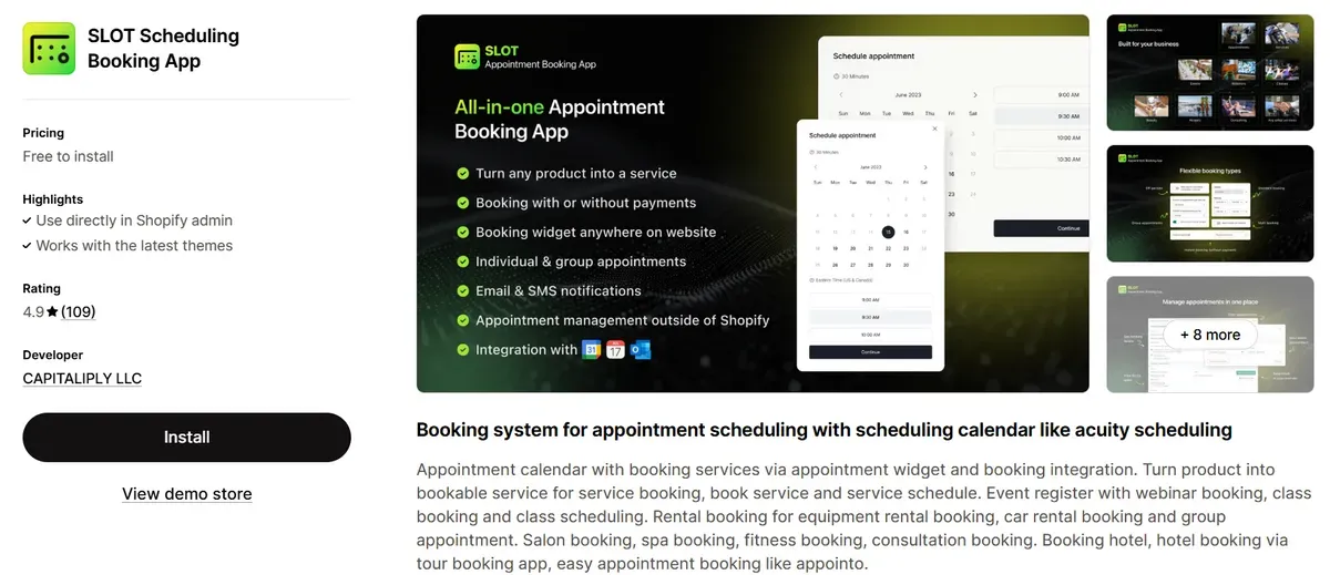 SLOT Scheduling Booking App