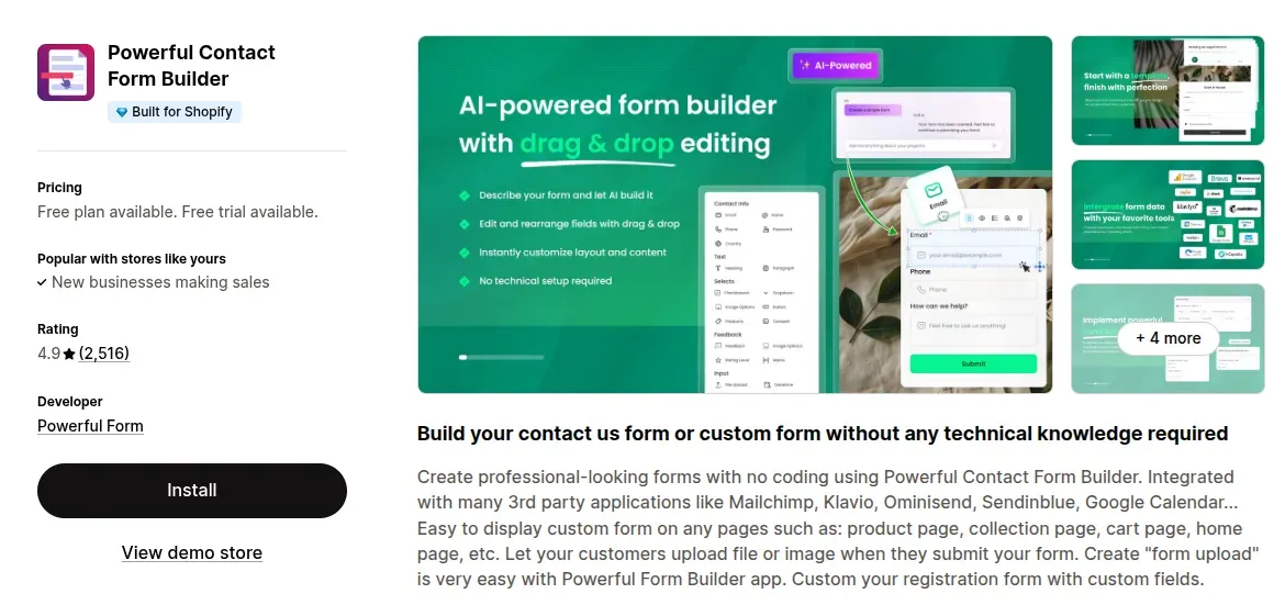 Powerful Contact Form Builder